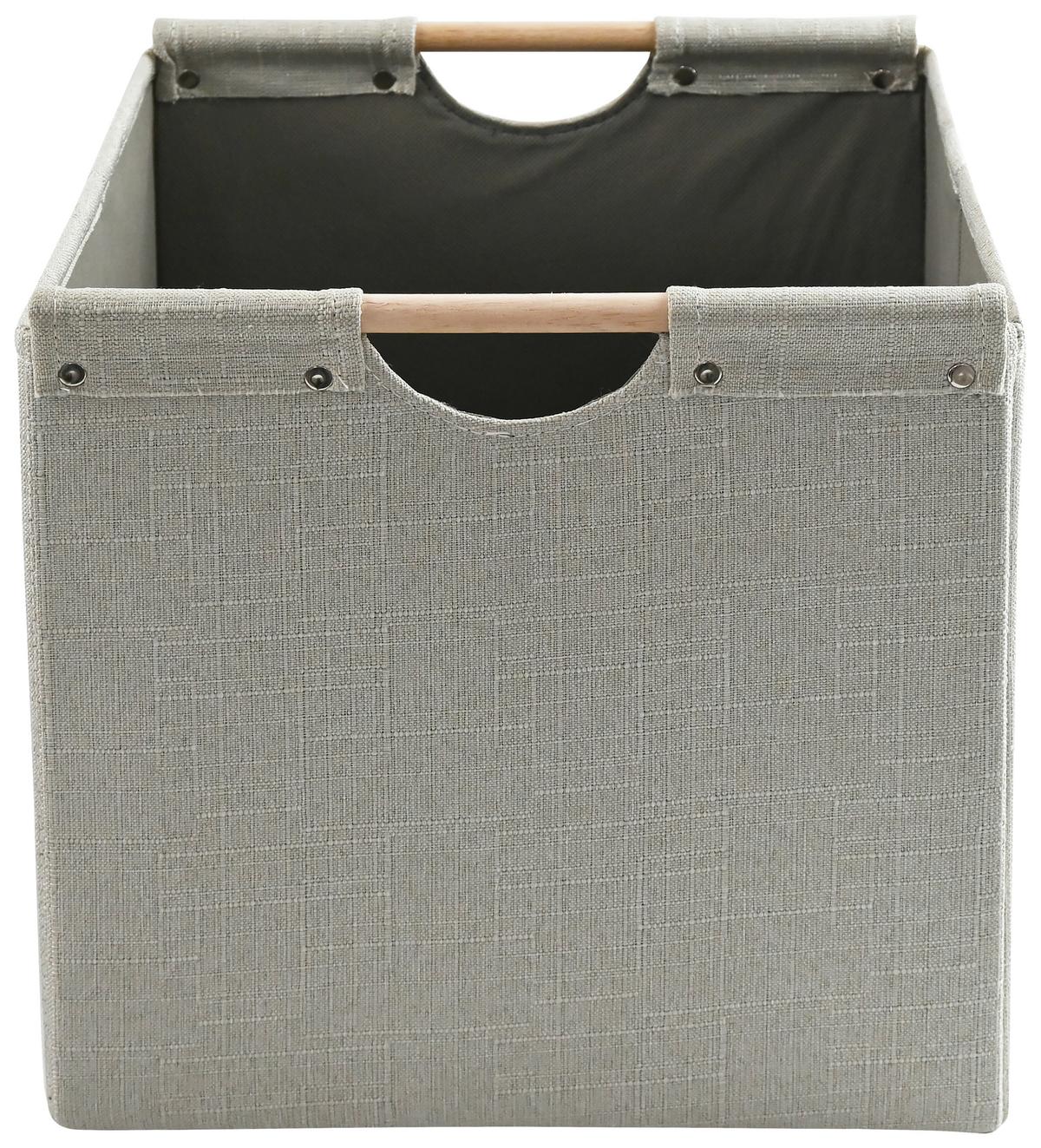 Aufbewahrungsbox Luise - Grau, KONVENTIONELL, Holz/Textil (33/33/32cm) - Luca Bessoni