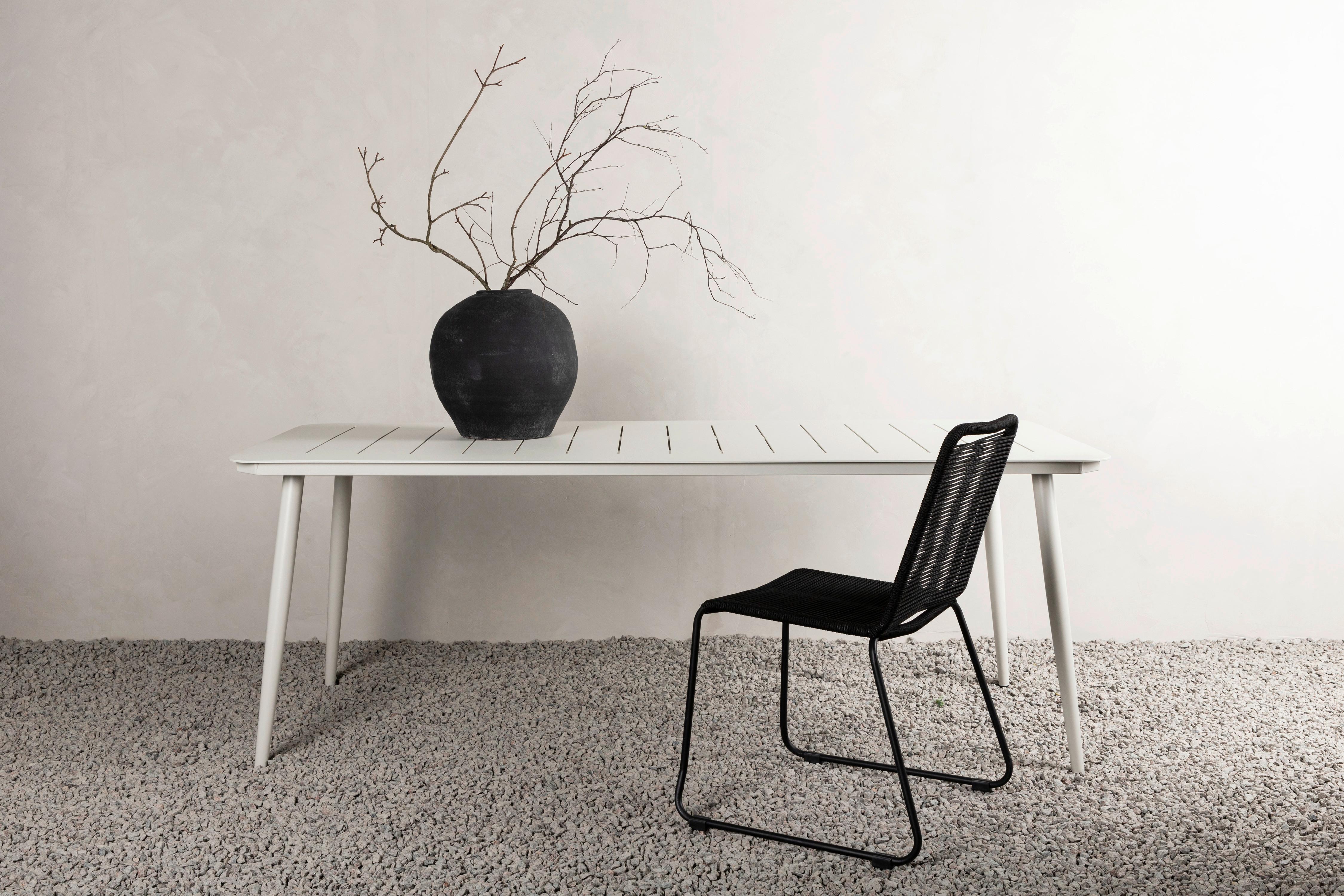 Gartentisch Lina Aluminium L 200 Cm - Beige, KONVENTIONELL, Metall (200/90/75cm) - Gardenson