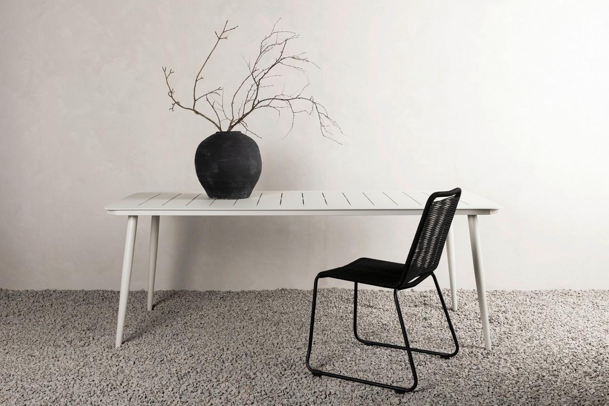 Gartentisch Lina Aluminium L 200 Cm - Beige, KONVENTIONELL, Metall (200/90/75cm) - Gardenson