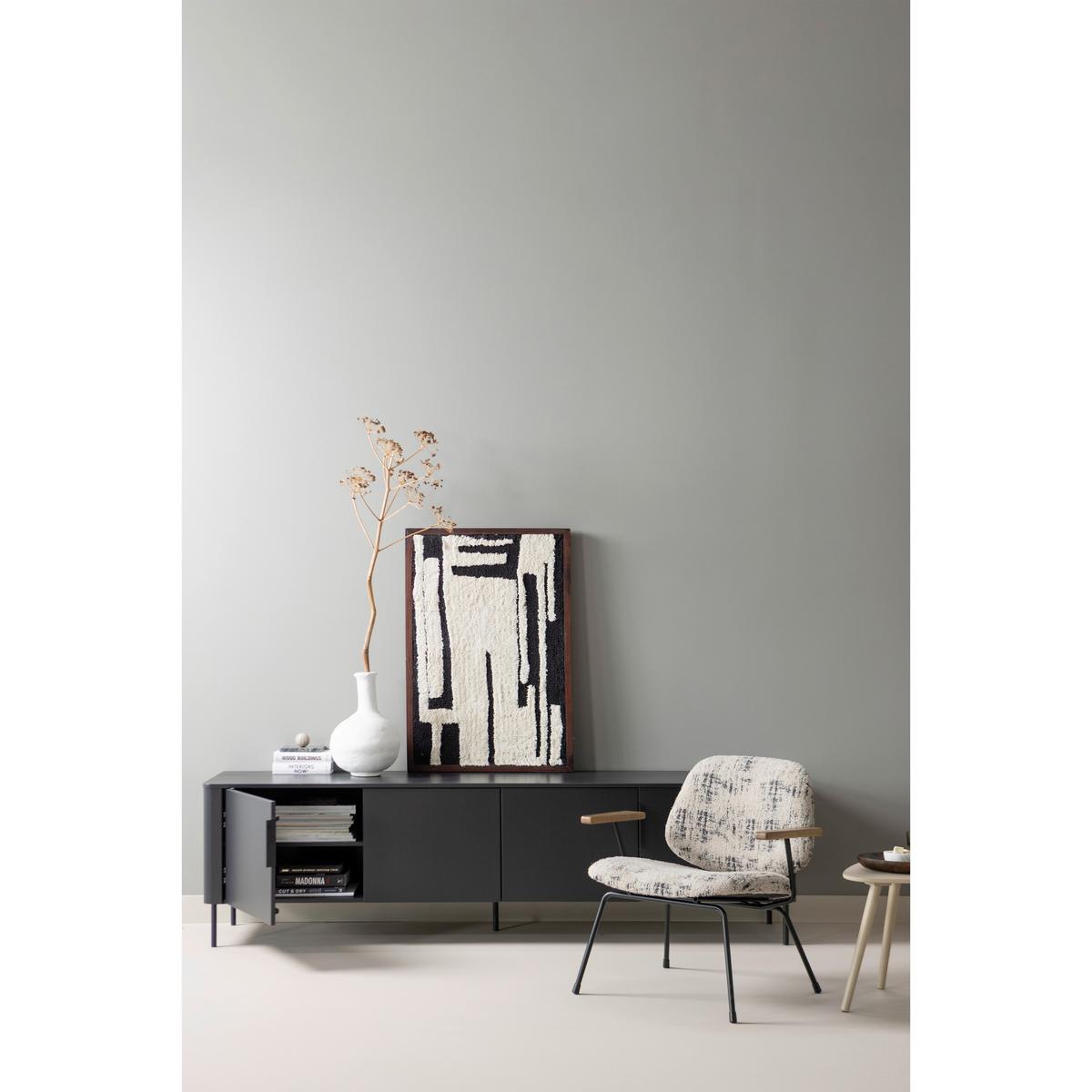 Bild Dunkelbraun, B/H/T: 60x90x10cm - Dunkelbraun/Schwarz, Basics, Holzwerkstoff/Textil (60/90/10cm) - Livetastic