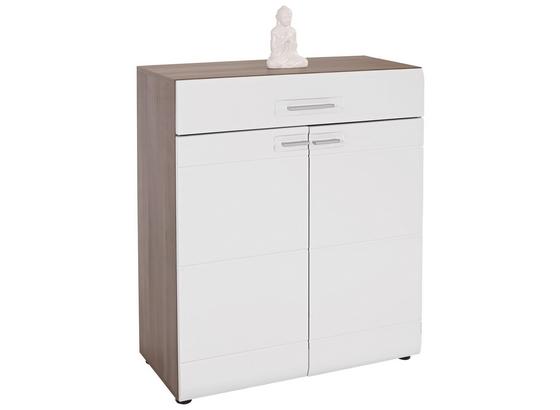 Komód Avensis - tölgy színű/fehér, modern (85/99/37cm) - LUCA BESSONI Komód Avensis - tölgy színű/fehér, modern (85/99/37cm) - LUCA BESSONI