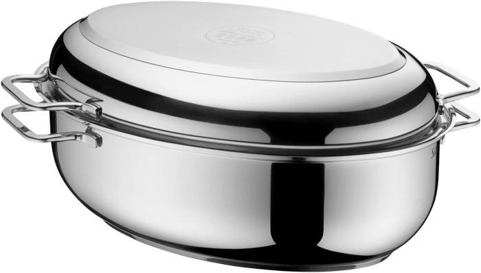 Bräter Metall Edelstahlfarben 8,5 L 250°C