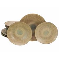 Tafelservice Neapel Sand Steinzeug, 4 Pers., 12-teilig - Sandfarben/Braun, Basics, Keramik - Creatable
