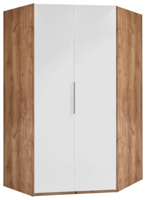 Eckschrank B: 120 Cm Level, Weiß/eiche Dekor - Eichefarben/Weiß, MODERN, Holzwerkstoff (120/236/120cm) - MID.YOU