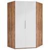 Eckschrank B: 120 cm Level, Weiß/Eiche Dekor - Eichefarben/Weiß, MODERN, Holzwerkstoff (120/236/120cm) - MID.YOU