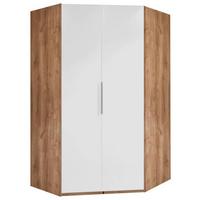 Eckschrank B: 120 cm Level, Weiß/Eiche Dekor - Eichefarben/Weiß, MODERN, Holzwerkstoff (120/236/120cm) - MID.YOU