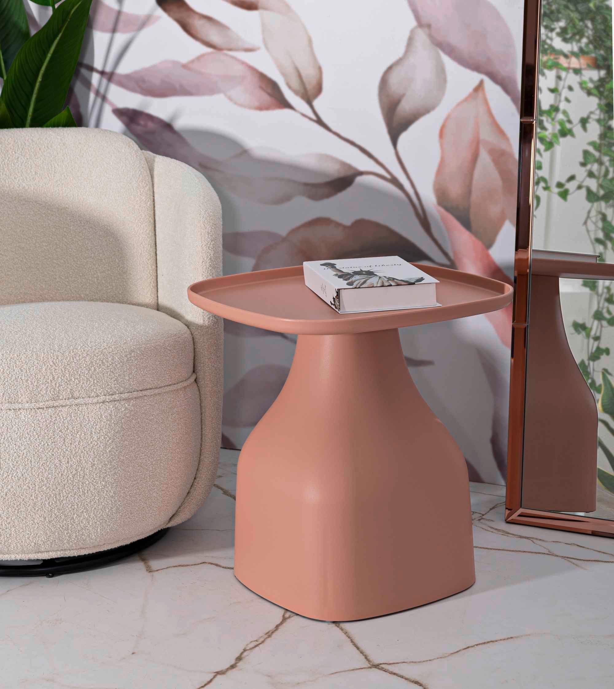 Couchtisch Gea Table Rosa B: 48 cm - Rosa, Basics, Kunststoff (48/50/48cm)