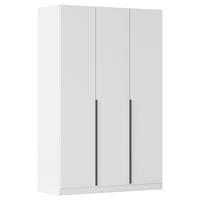 Drehtürenschrank Alabama Weiß B: 136 Cm - Dunkelgrau/Weiß, MODERN, Holzwerkstoff (136/229/54cm) - Rauch Möbel