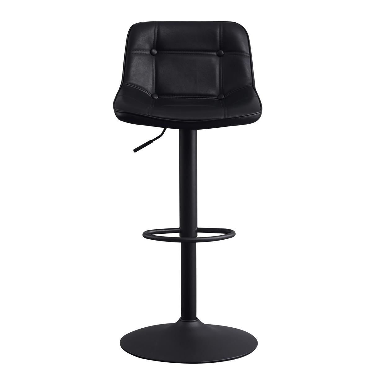 Barhocker-Set Ezra Schwarz B: 47 cm - Schwarz, MODERN, Textil/Metall (47/87/45cm) - MID.YOU