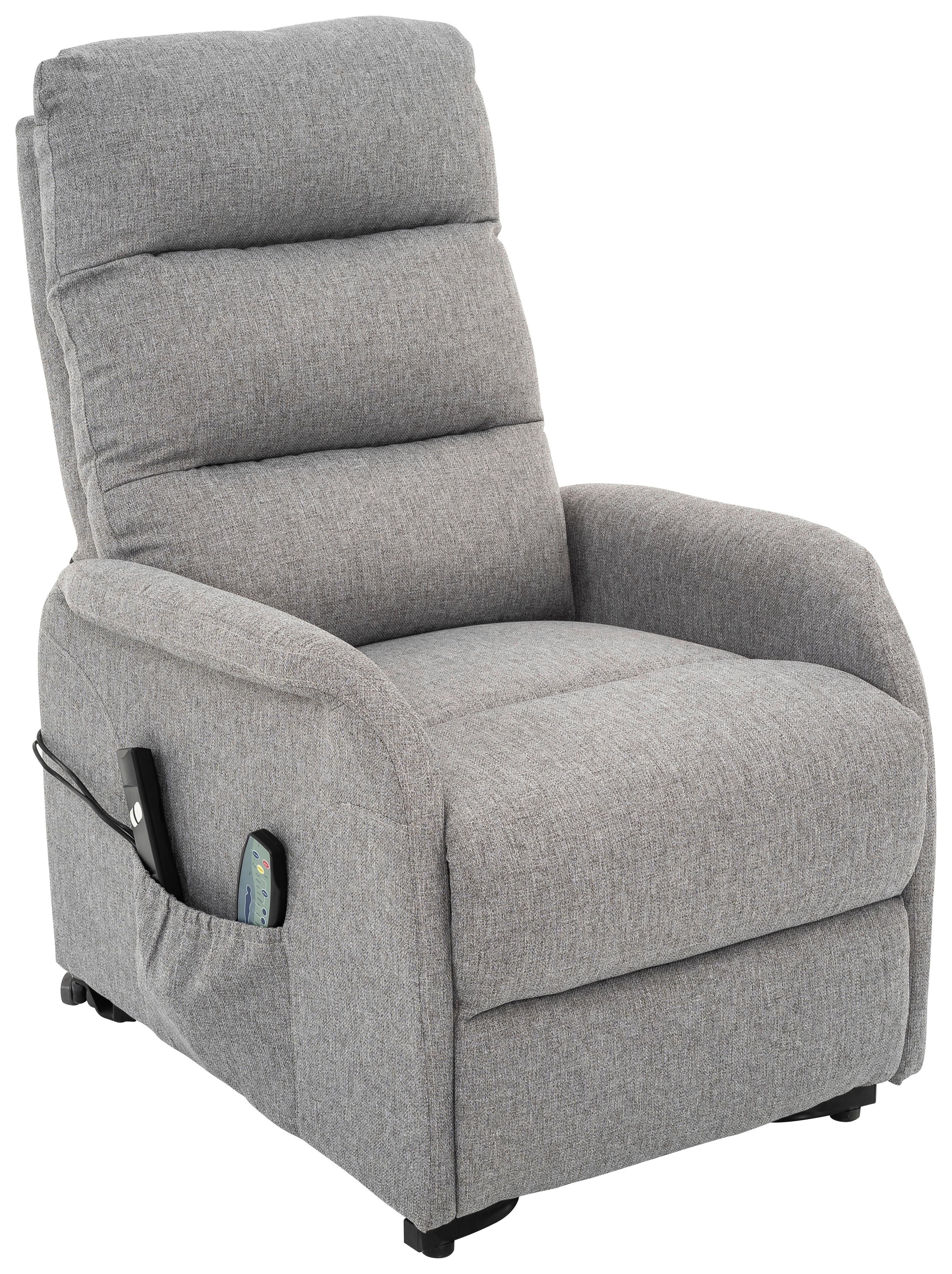 Relaxsessel Luxo - Schwarz/Grau, Design, Textil/Metall (68/100/94cm) - Livetastic