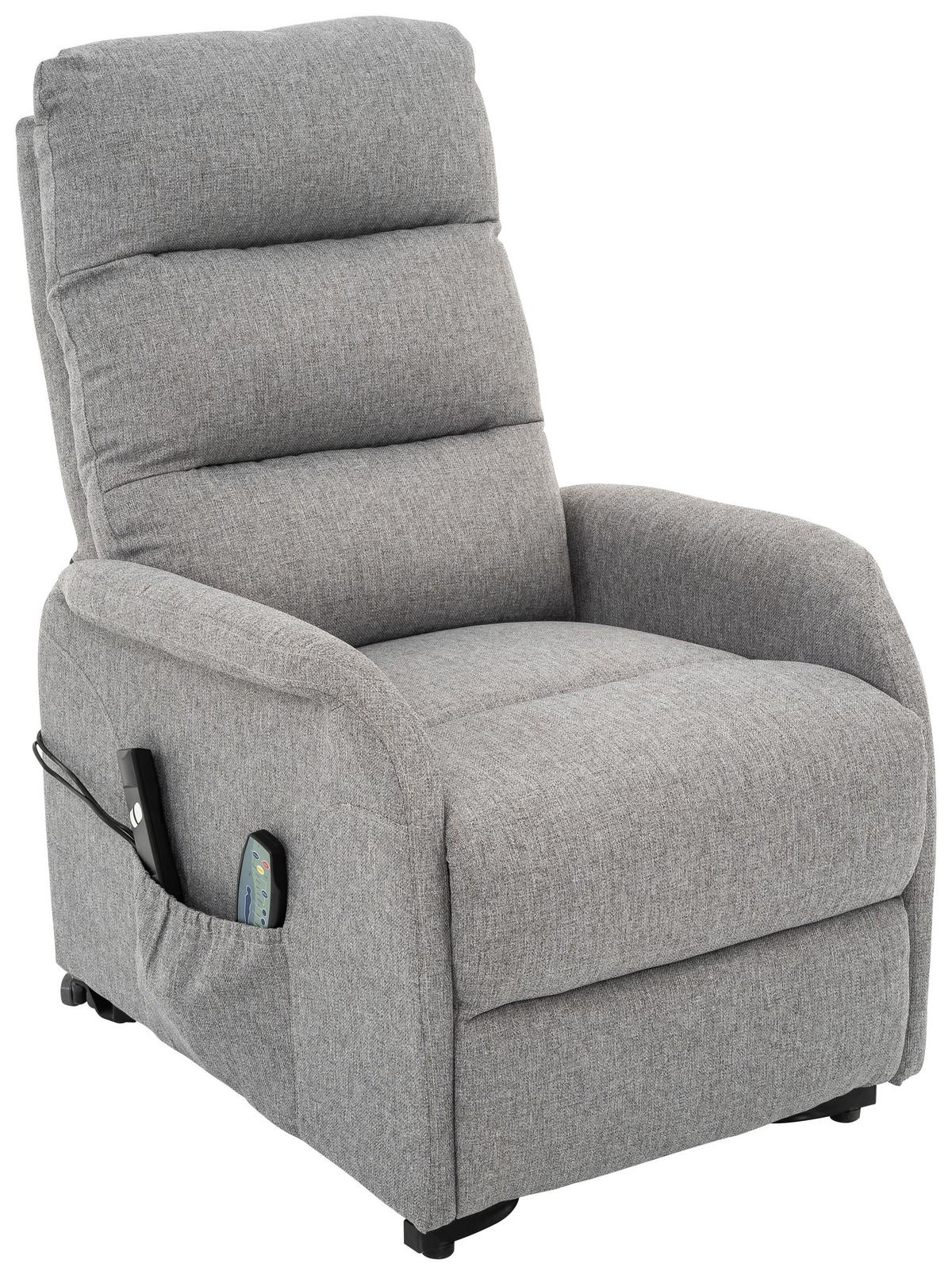 Relaxsessel Luxo - Schwarz/Grau, Design, Textil/Metall (68/100/94cm) - Livetastic
