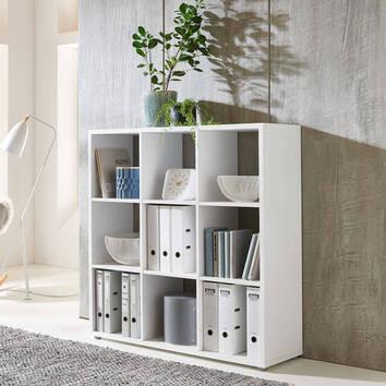 Raumteiler Nizza B: 106,5cm Weiß - Silberfarben/Weiß, MODERN, Holzwerkstoff (106,5/108,5/33cm) - MID.YOU