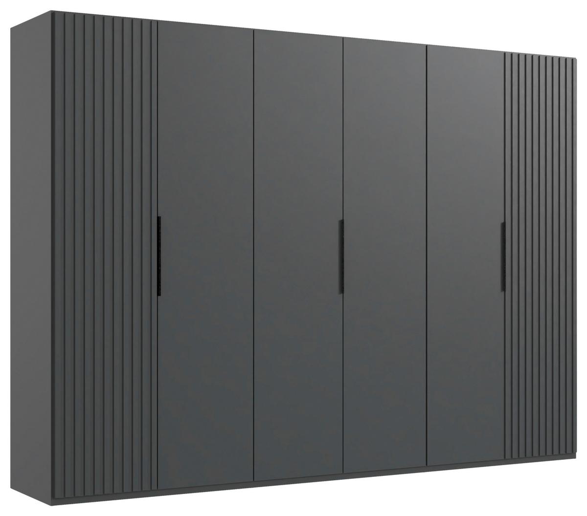 Drehtürenschrank Andorra Graphitfarben B: 300 Cm - Graphitfarben, MODERN, Holzwerkstoff (300/216/58cm) - MID.YOU