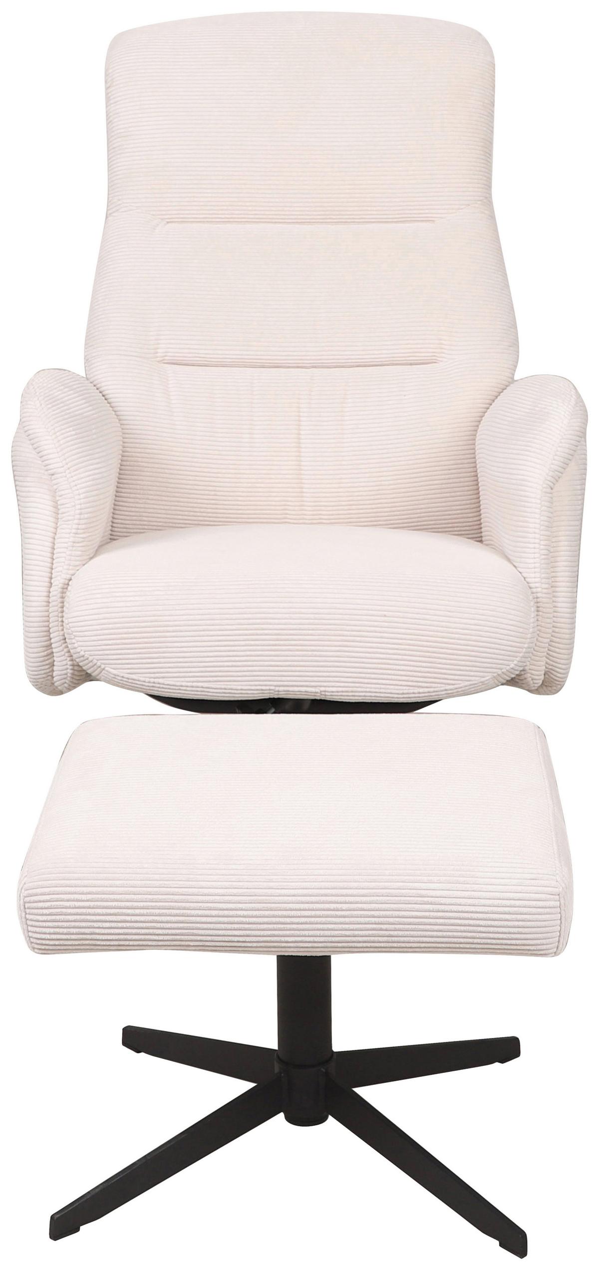 Relaxsessel Star - Beige/Schwarz, MODERN, Textil/Metall (72/105/114cm)