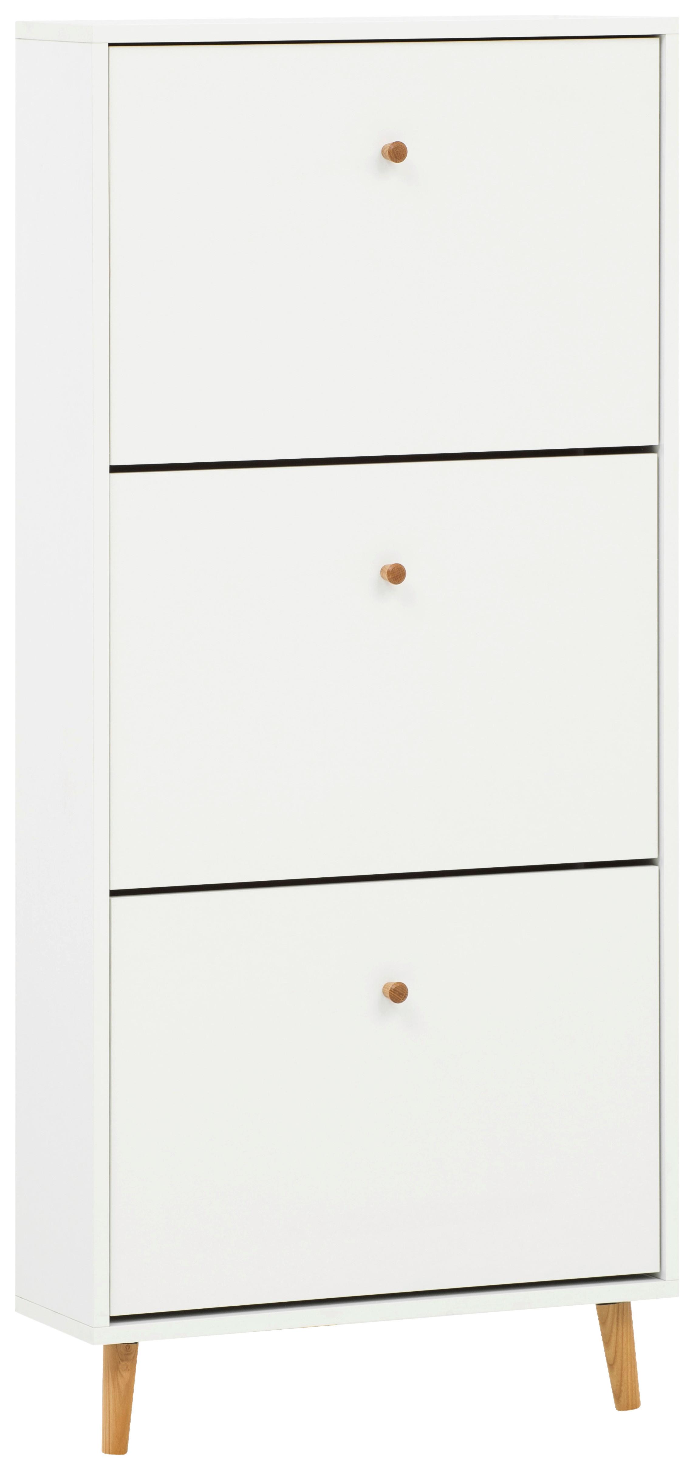 Schuhkipper Bjarne, Weiß B: 59,8 Cm - Weiß, Design, Holzwerkstoff (59,8/131/19,55cm) - MID.YOU