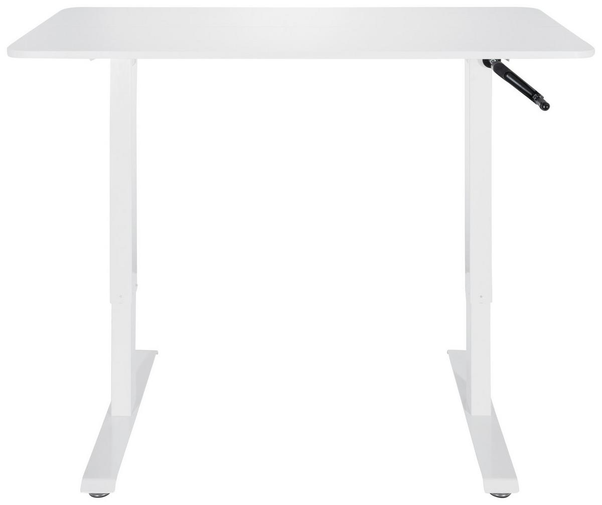 Schreibtisch Stand Cr Weiß - Weiß, MODERN, Holzwerkstoff/Metall (120/74/60cm) - MID.YOU