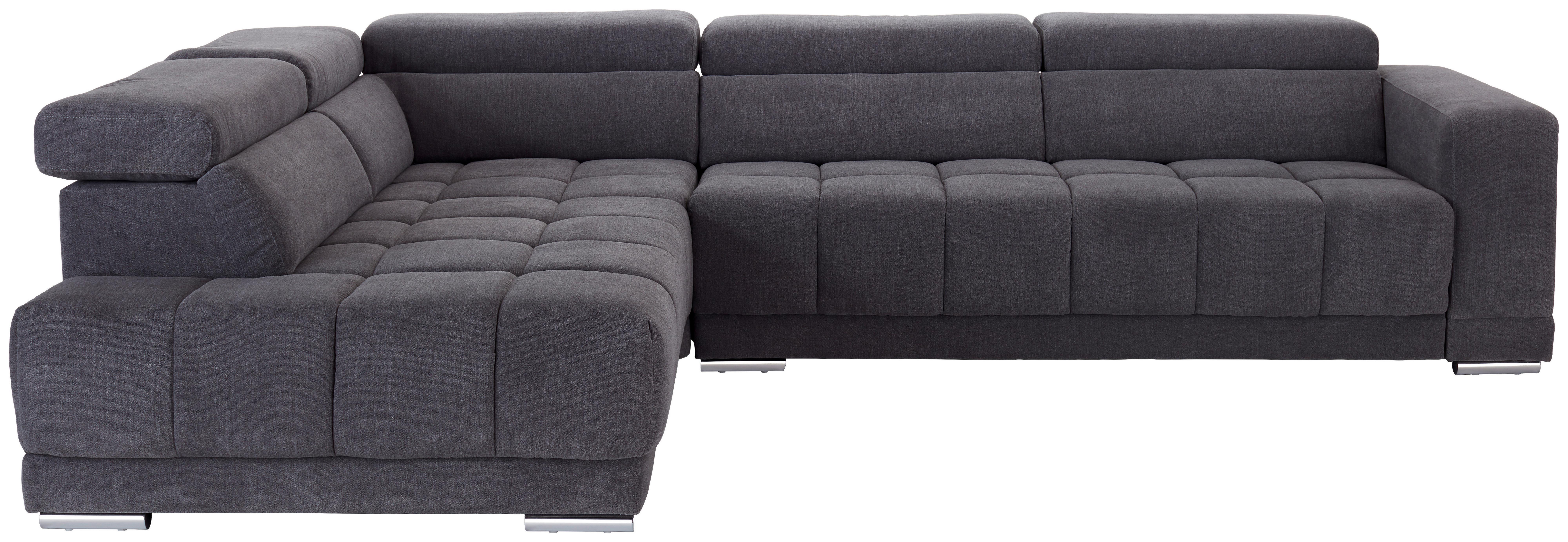 Ecksofa M. Relaxfunktion Hogan La, Webstoff - Silberfarben/Grau, MODERN, Holz/Textil (212/299cm) - Livetastic