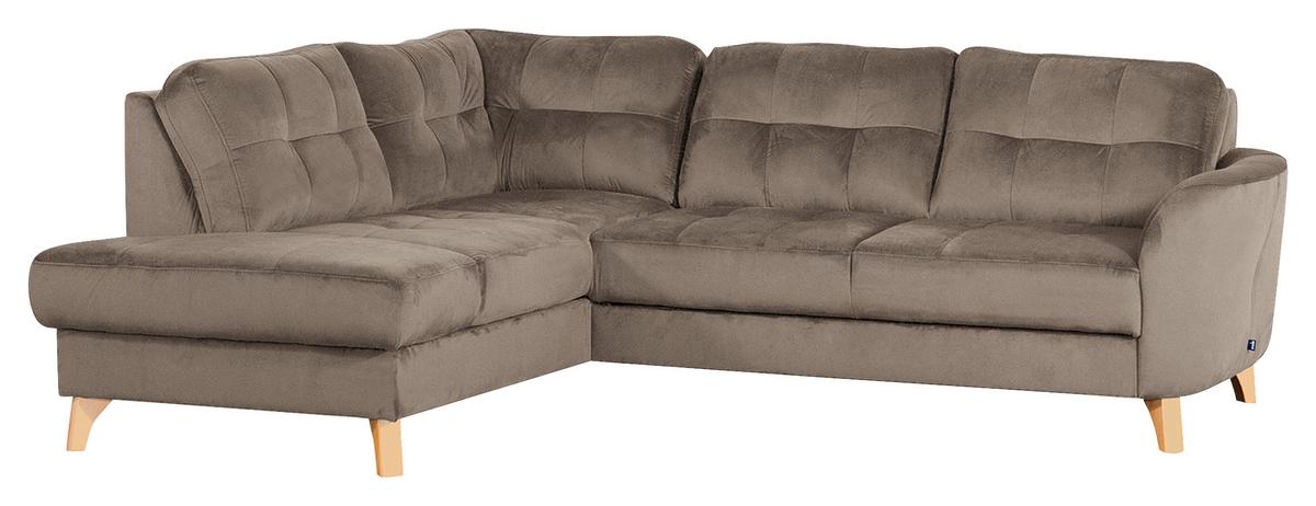 Ecksofa Nordic, Beige S: 190x236 cm - Beige/Buchefarben, Design, Textil (190/236cm) - Livetastic