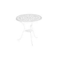 Gartentisch Lugano Metall Ø 70 cm - Weiß, ROMANTIK / LANDHAUS, Metall (70/70/68cm) - Gardenson
