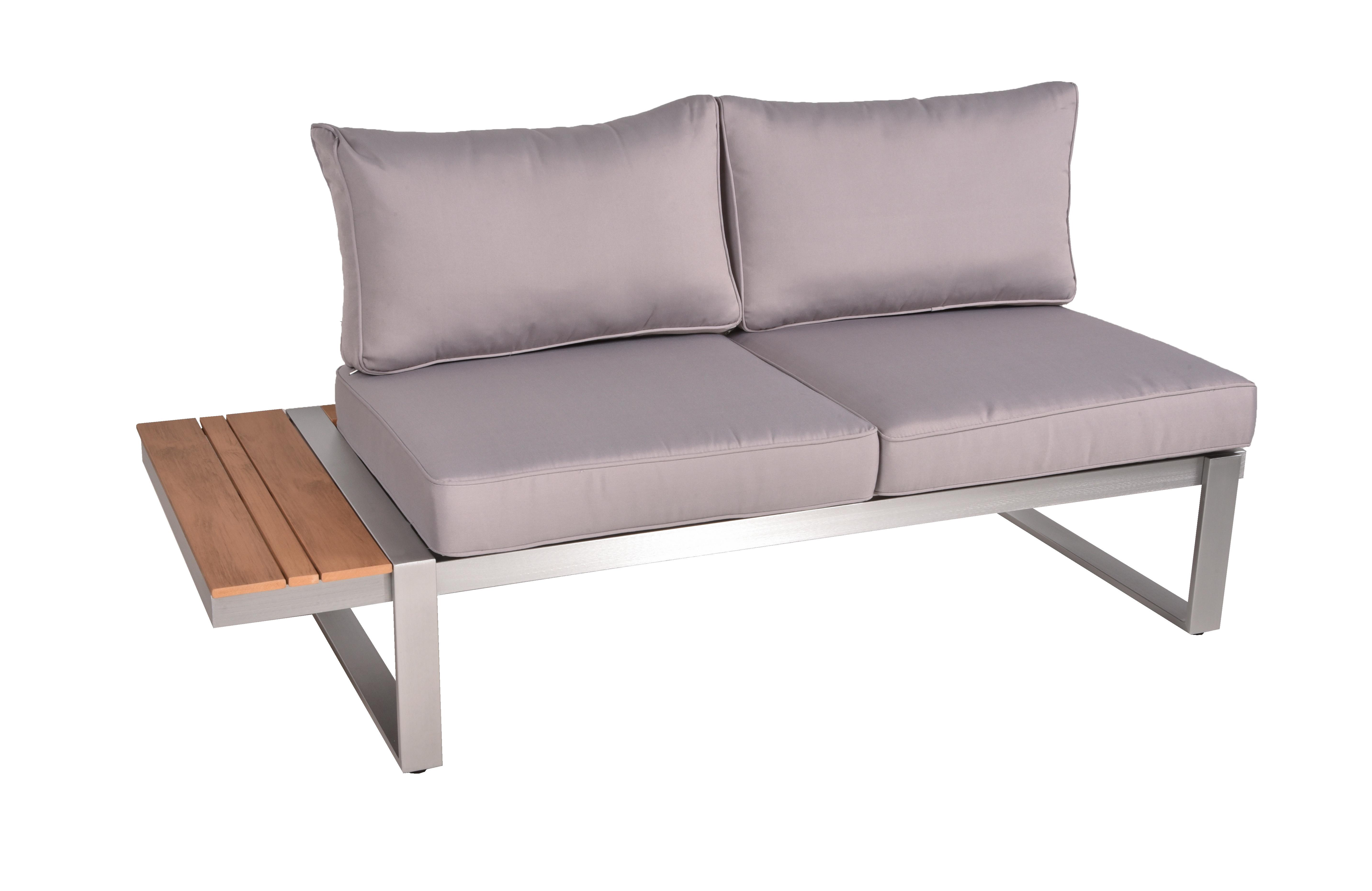 Loungegarnitur Aurea - Hellbraun/Beige, Basics, Kunststoff/Textil (170/69/223cm) - Gardenson