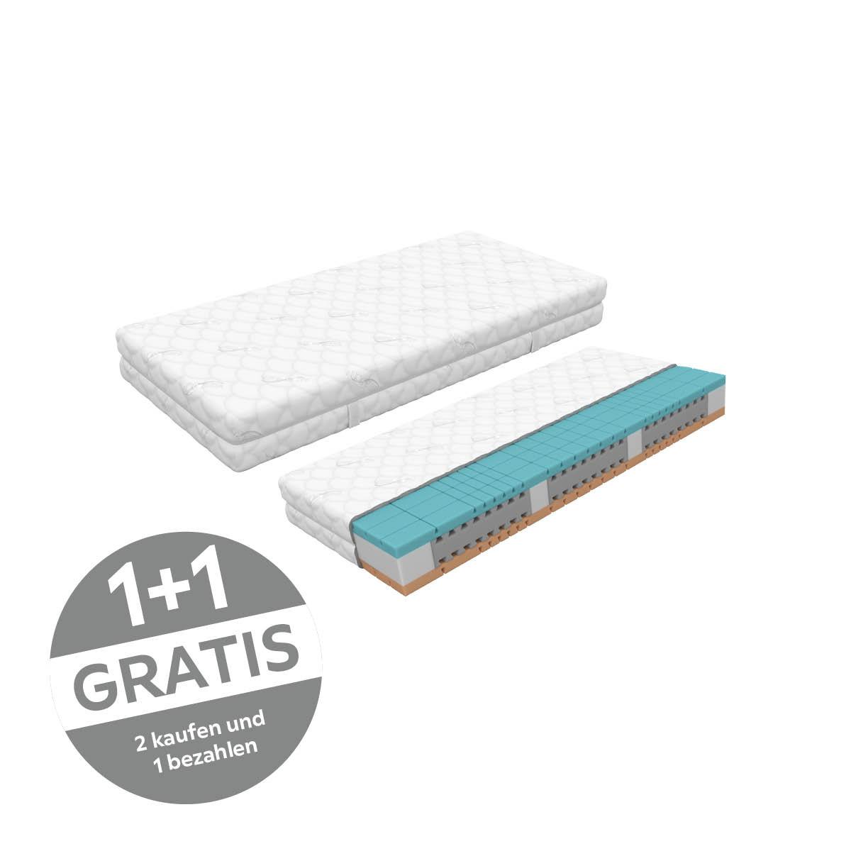 Komfortschaummatratze 90x200 cm H2+H3 H: 24 cm - Weiß, Textil (90/200cm) - Primatex Deluxe