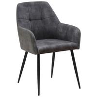 ŽIDLE S PODRUČKAMI MAJA - šedá/černá, Moderní, kov/textil (56,5/87/60cm) - Based