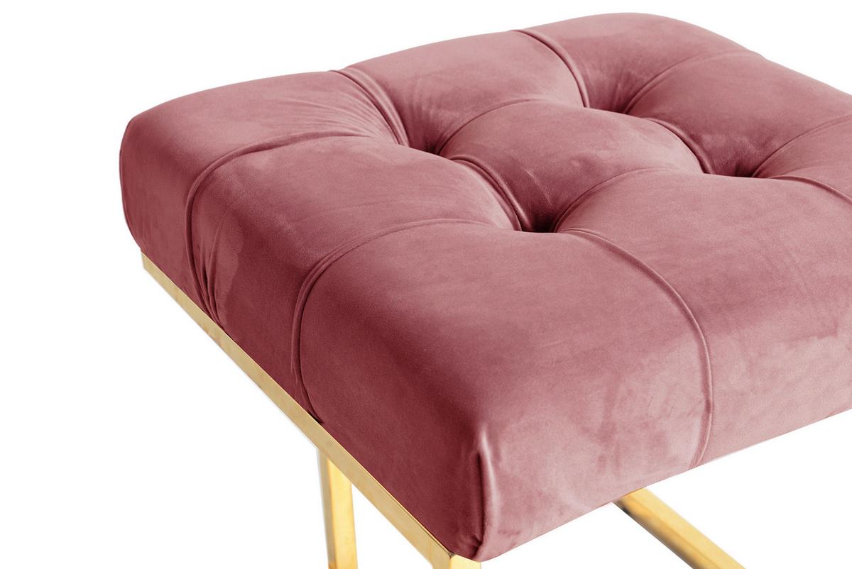 Hocker Rarity Altrosa, B: 48 cm - Altrosa, Design, Textil/Metall (48/48/48cm) - Kayoom
