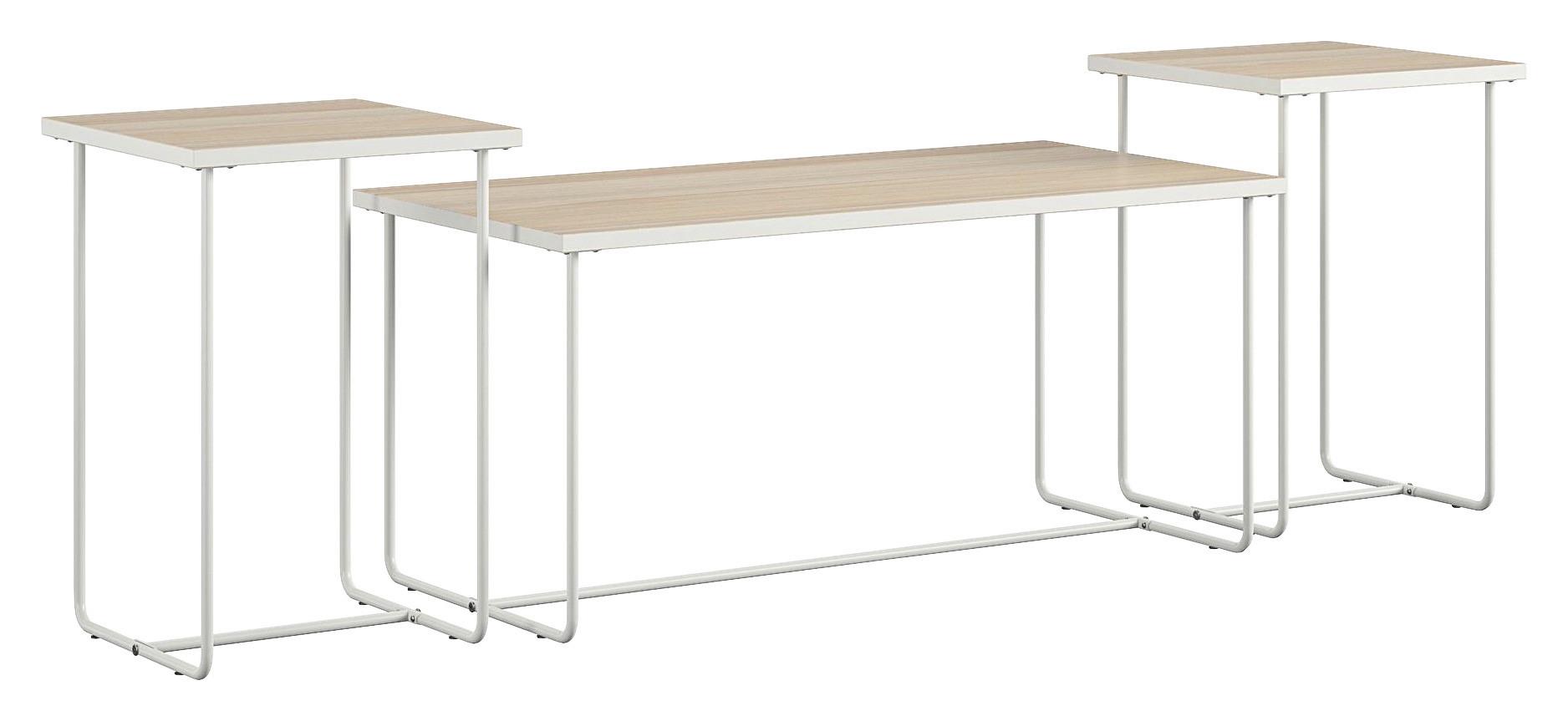 Couchtisch Dante Naturfarben/Weiß 57 cm - Naturfarben/Weiß, Design, Holzwerkstoff/Metall (99/57/49cm) - MID.YOU