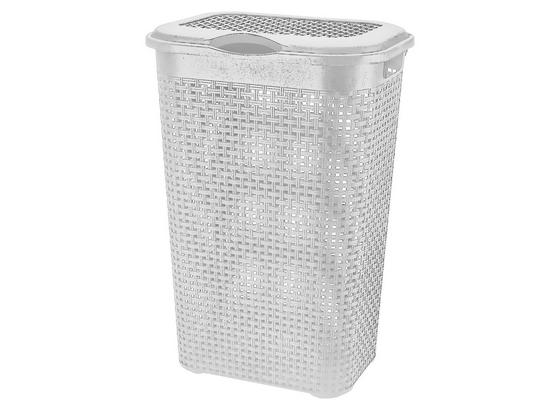 Wäschetonne Rattan 50 Liter - Weiß, KONVENTIONELL, Kunststoff (39/29/57cm) - Plast 1 Wäschetonne Rattan 50 Liter - Weiß, KONVENTIONELL, Kunststoff (39/29/57cm) - Plast 1