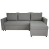 Rohová sedačka ZAP, oboustranná, šedá - šedá/černá, Moderní, dřevo/textil (226/148cm) - Based