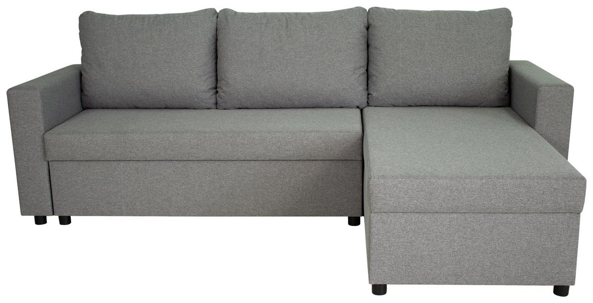 Rohová sedačka ZAP, oboustranná, šedá - šedá/černá, Moderní, dřevo/textil (226/148cm) - Based