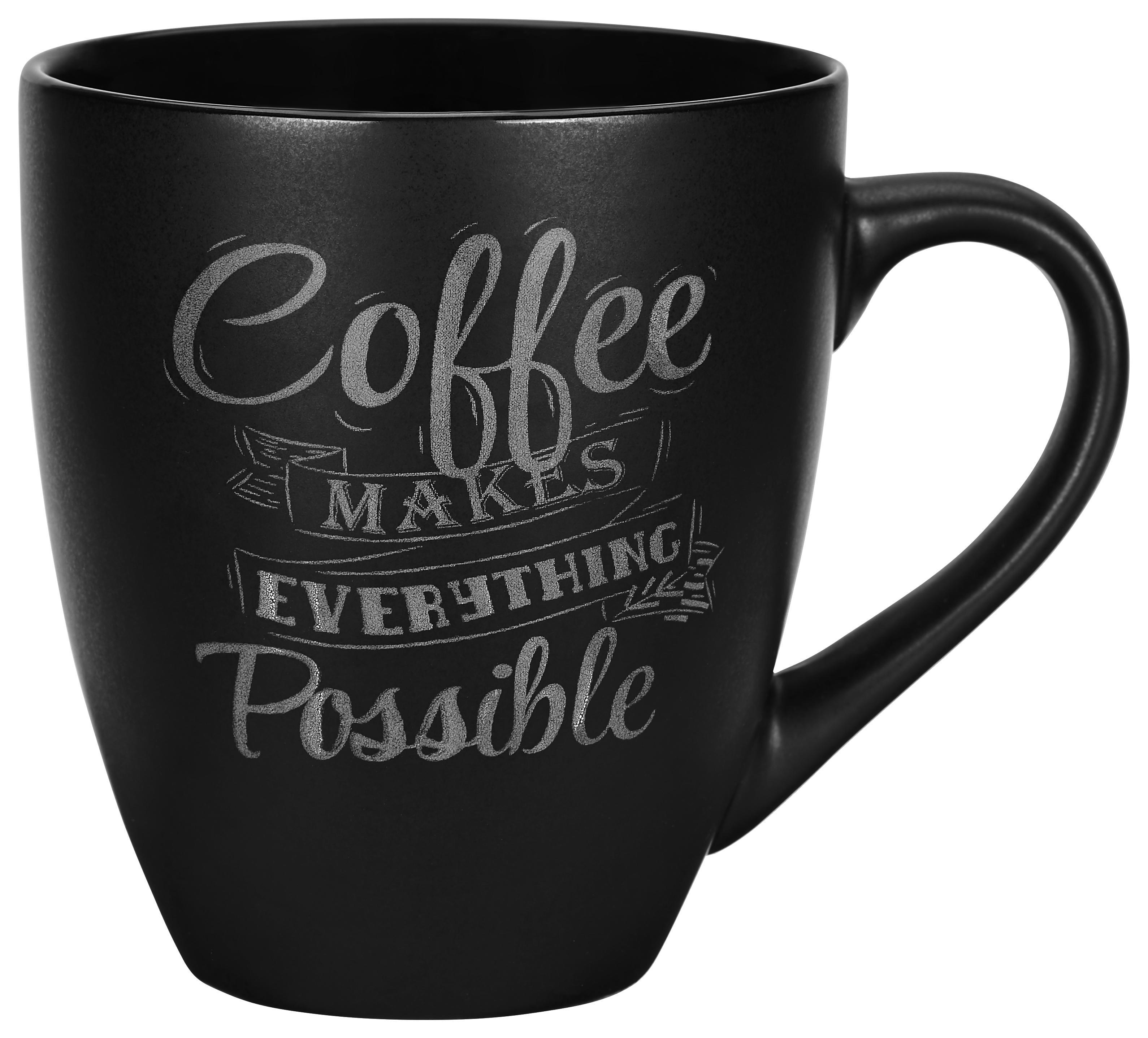 Bögre 658138-lukp - Fehér/Fekete, konvencionális, Kerámia (9,5/10,7cm)