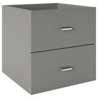 Doppelschublade Fortuna - Grau, Basics, Holzwerkstoff (34/34/33,4cm) - MID.YOU