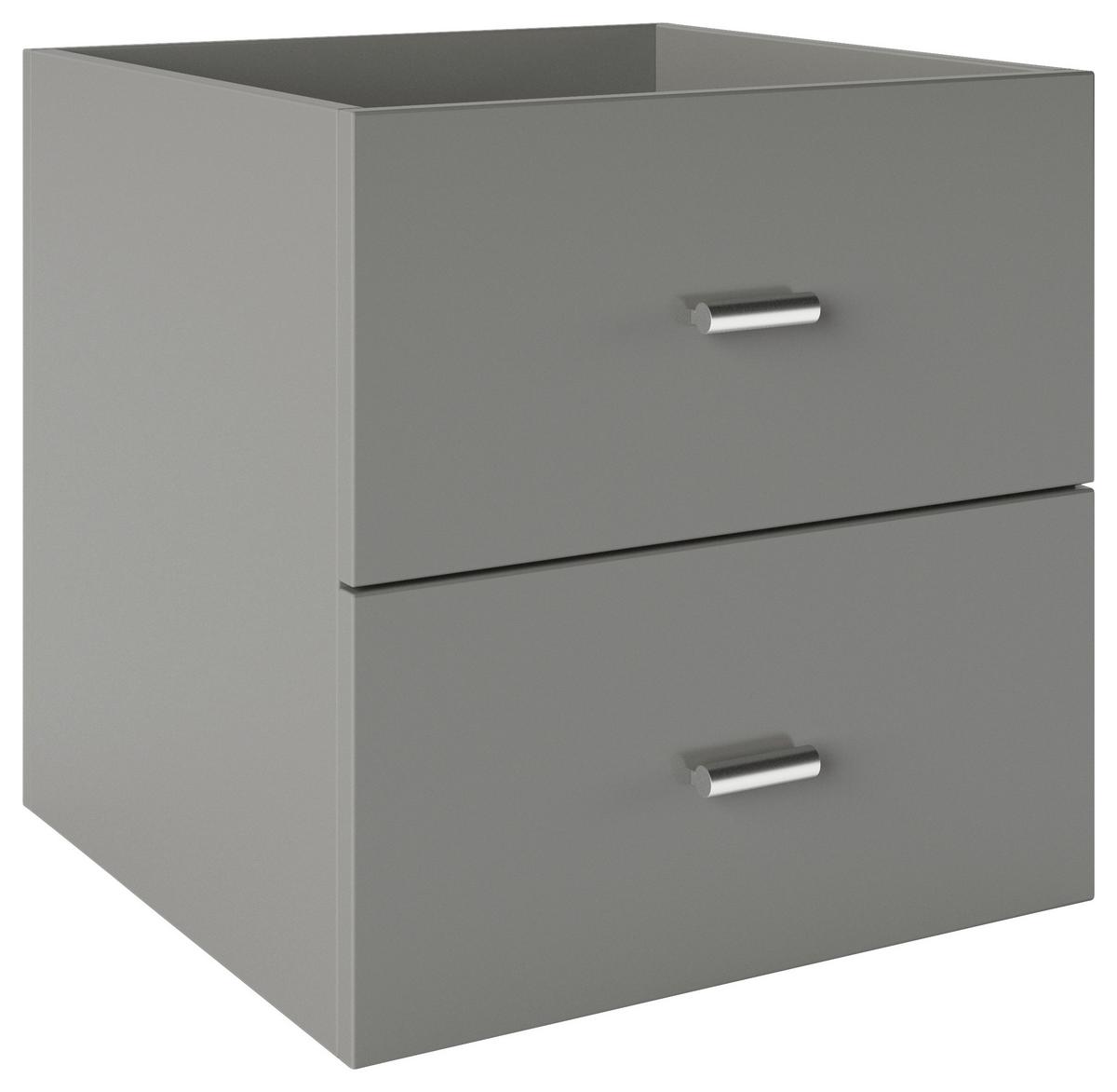 Doppelschublade Fortuna - Grau, Basics, Holzwerkstoff (34/34/33,4cm) - MID.YOU