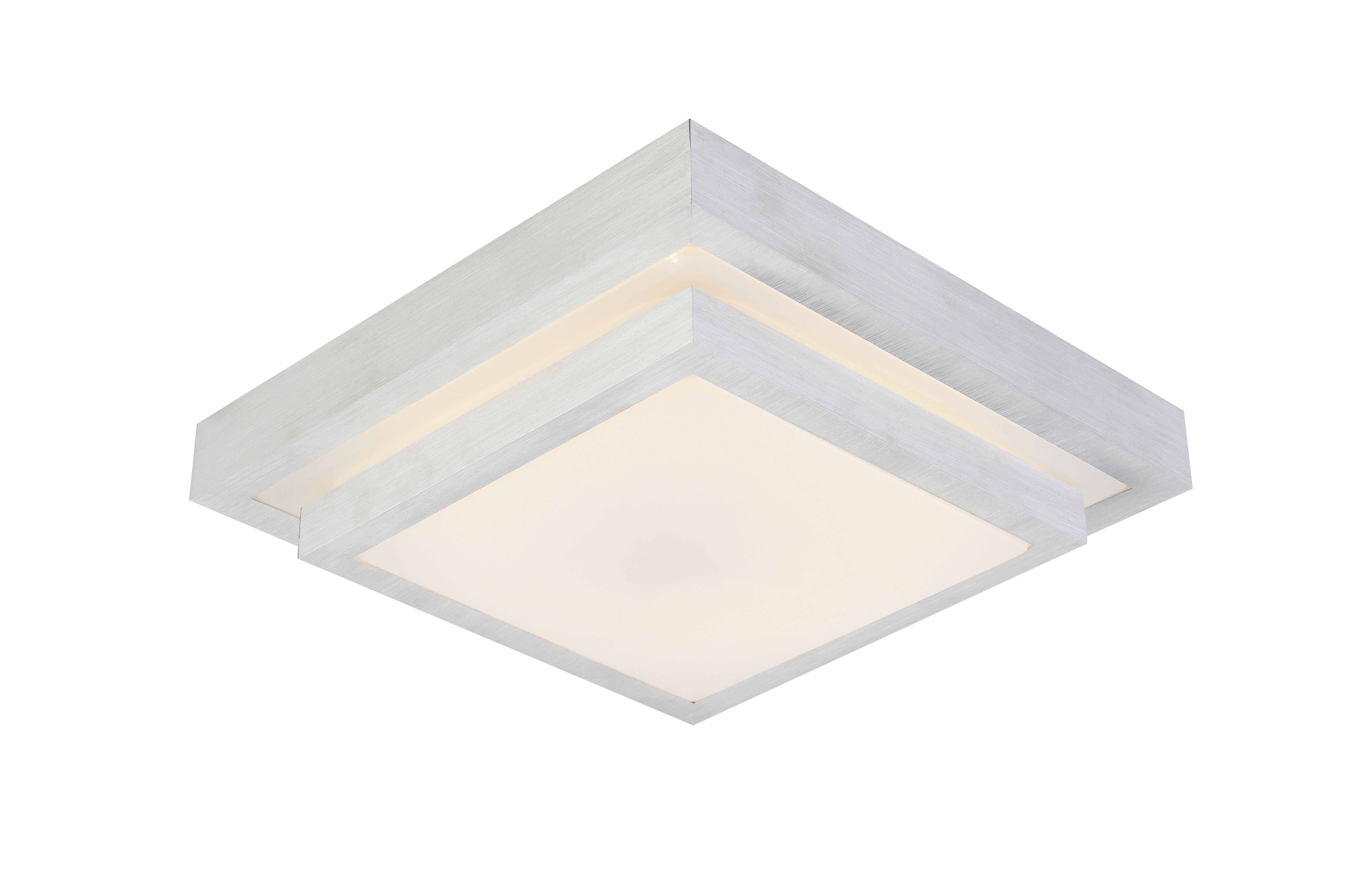 LED-Deckenleuchte Marlon L: 30 cm mit Farbwechsler - Alufarben, MODERN, Kunststoff/Metall (30/30/9cm) - Luca Bessoni
