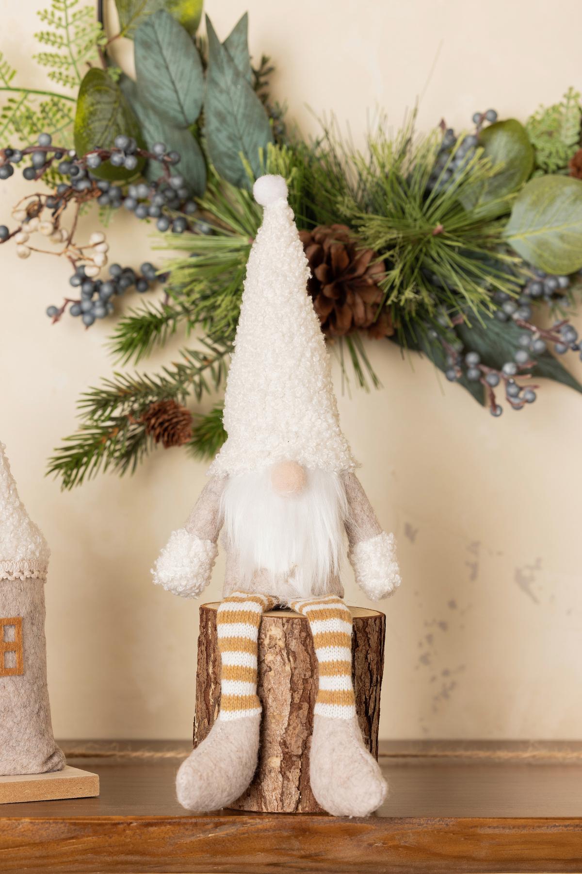 Weihnachtsfigur Joel - Braun/Weiß, KONVENTIONELL, Holzwerkstoff/Textil - Luca Bessoni