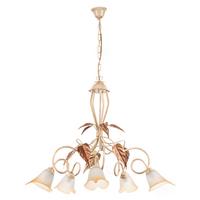 Kronleuchter 4647/5 - Beige/Weiß, Natur, Glas/Metall (90/90/130cm)