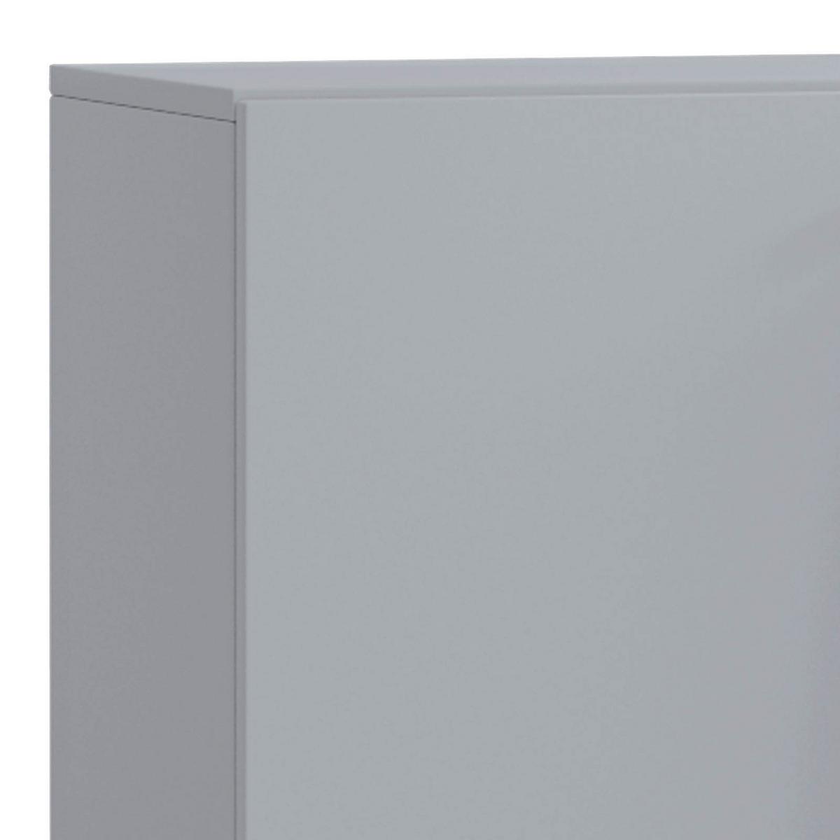 Aktenschrank Lona Grau Dekor B: 70 cm - Grau, Basics, Holzwerkstoff (70/74/39cm) - MID.YOU
