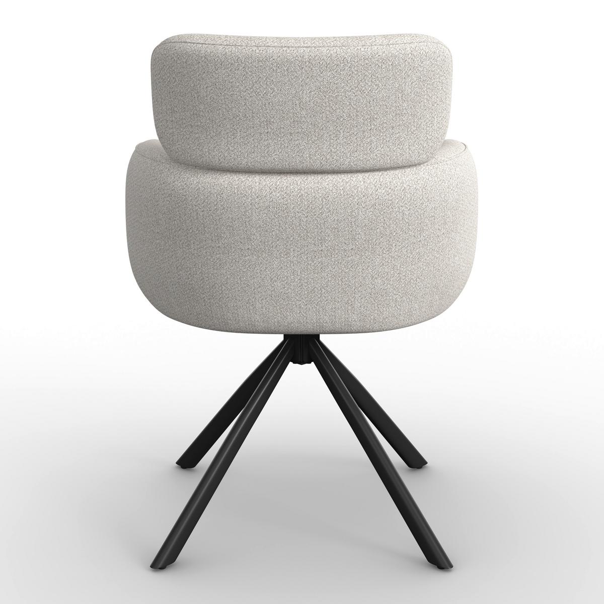 STOLIČKA S PODRÚČKAMI LIORA - čierna/krémová, Modern, kov/textil (58/84/61cm) - Bessagi Home