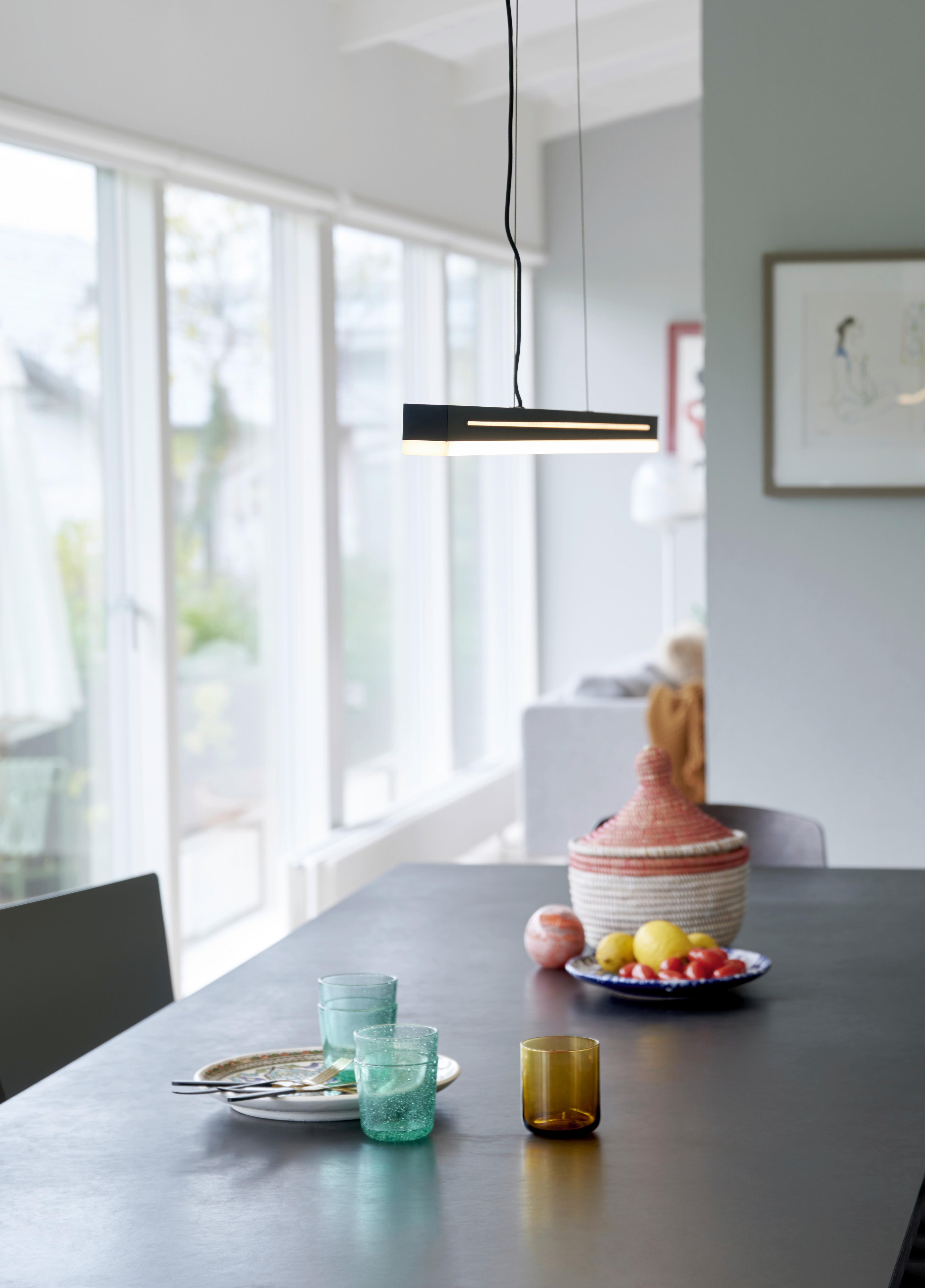 Hängeleuchte Schwarz L: 115 cm - Schwarz, Design, Metall (115/3,2/4,2cm) - Nordlux