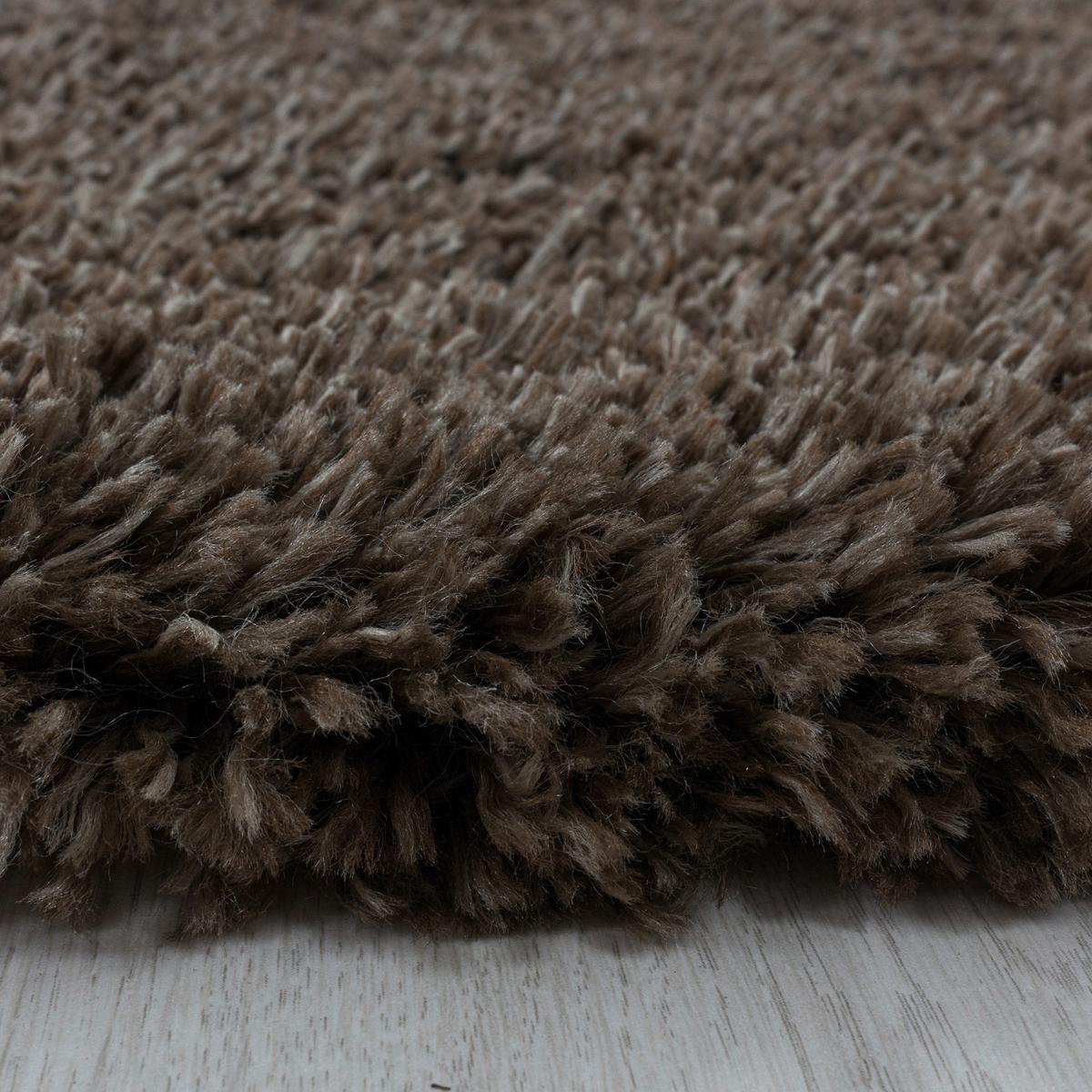 Hochflor Teppich Braun Naturfaser Fluffy 200x290 cm - Braun, Basics, Textil (200/290cm)