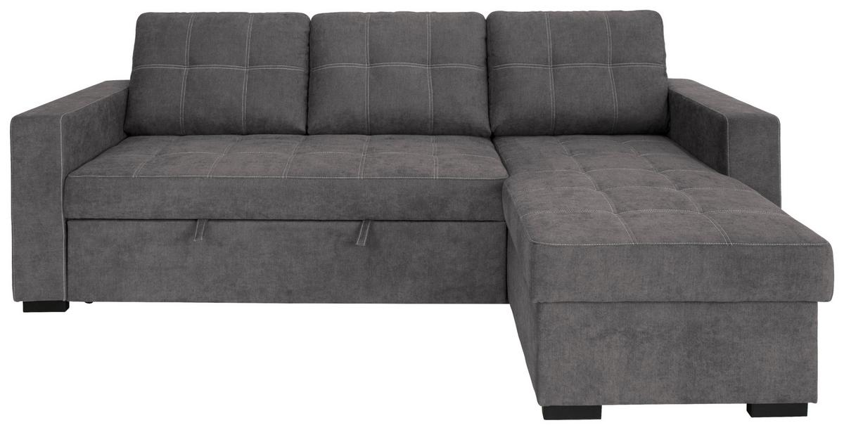 Sedacia súprava TURIN, tmavě šedá - černá/tmavě šedá, Design, kov/dřevo (239/87/160cm)