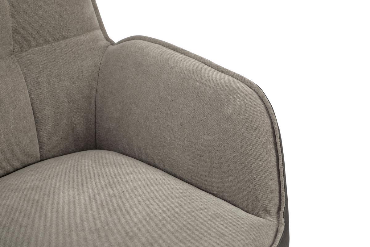 Armlehnstuhl Verona Grau B: 60 cm - Schwarz/Grau, MODERN, Textil/Metall (60ml) - MID.YOU