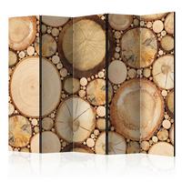 PARAVENT Braun Beige B: 225 cm - Beige/Braun, Basics, Holz/Textil (225/172/3cm) - artgeist