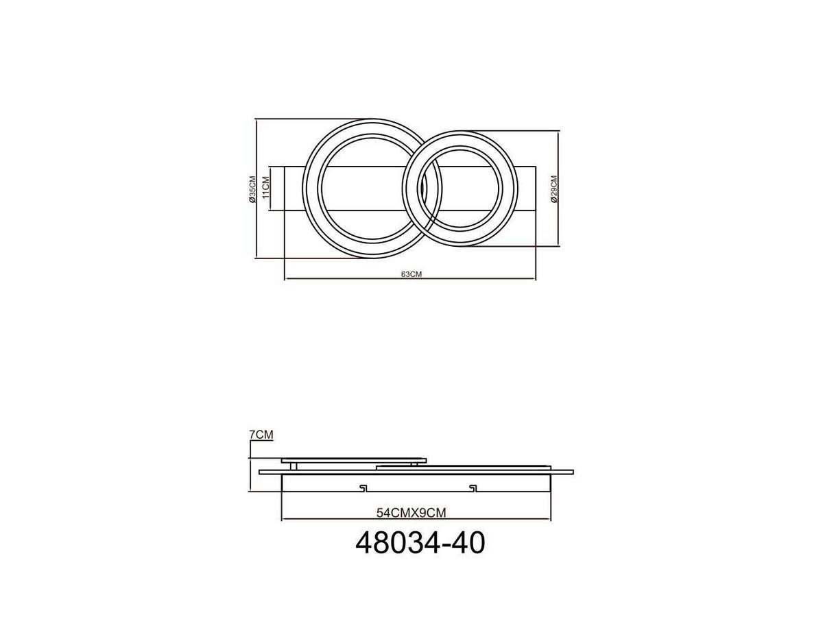 LED-DECKENLEUCHTE Antharzit, Grau, ca. 63x35x7cm - Anthrazit/Opal, Design, Kunststoff/Metall (63/35/7cm) - Globo