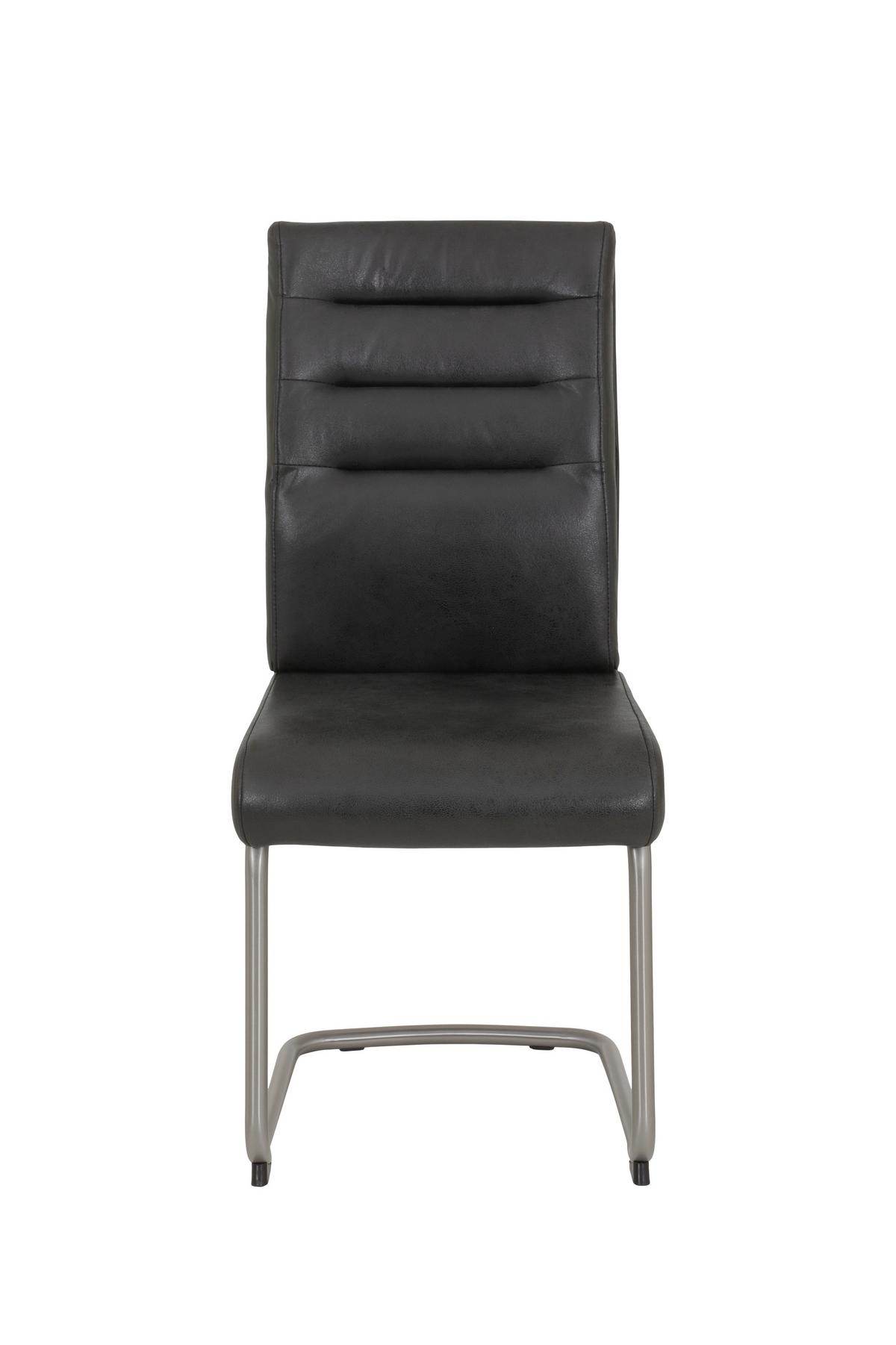 Tischgruppe Paula IIi G - Eichefarben/Anthrazit, MODERN, Holzwerkstoff/Textil (140-220/76/90cm) - MID.YOU