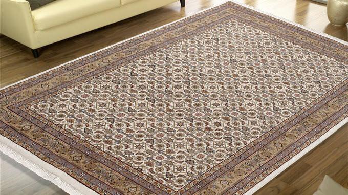 Orientalischer Webteppich Creme/beige Herati 60x90 Cm - Beige/Creme, KONVENTIONELL, Textil (60/90cm) - Cazaris