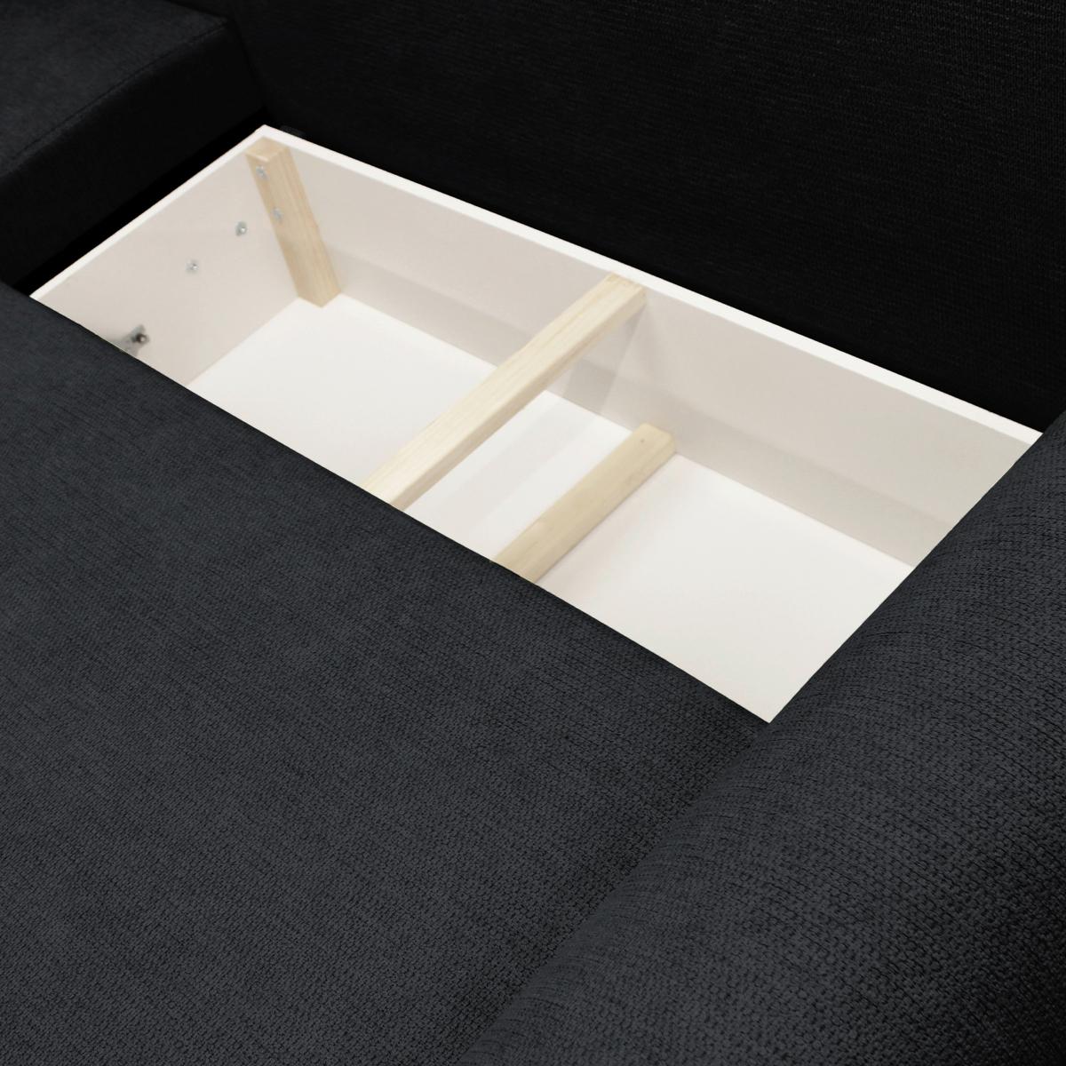 Ecksofa Velo Schwarz S: 160x250 cm - Schwarz, Design, Textil (160/250cm) - MID.YOU