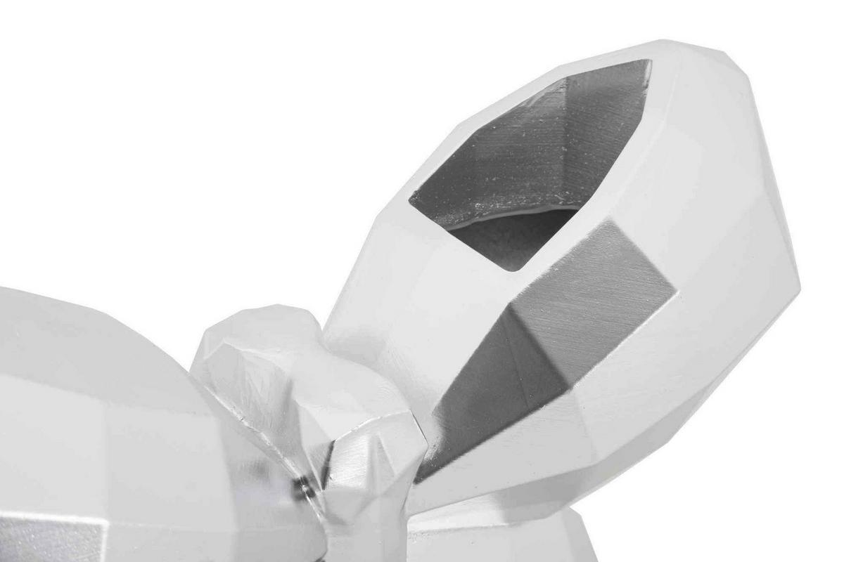 Vase Butterfly Silver Silberfarben B: 22,5 Cm - Silberfarben, Basics, Kunststoff (22.5/15/8cm)