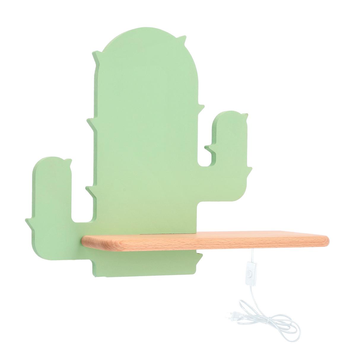 Kinderwandleuchte 21-00996 Cactus 1 - Grün, Basics, Holz/Holzwerkstoff (33/12/27.5cm)